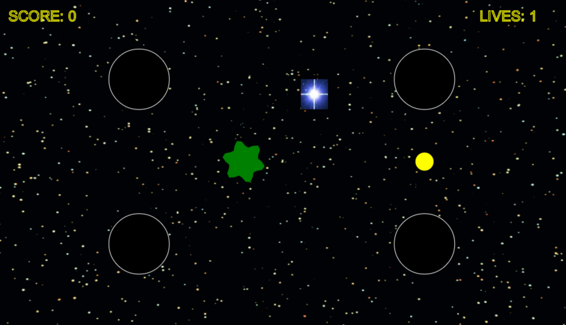 Catch the blue star game using JavaScript
